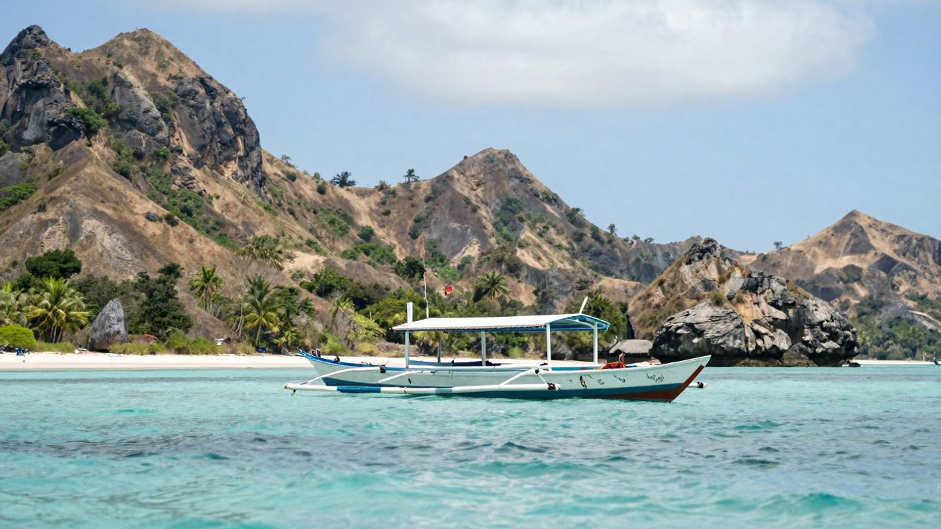 Komodo boat trip adventure on turquoise waters.